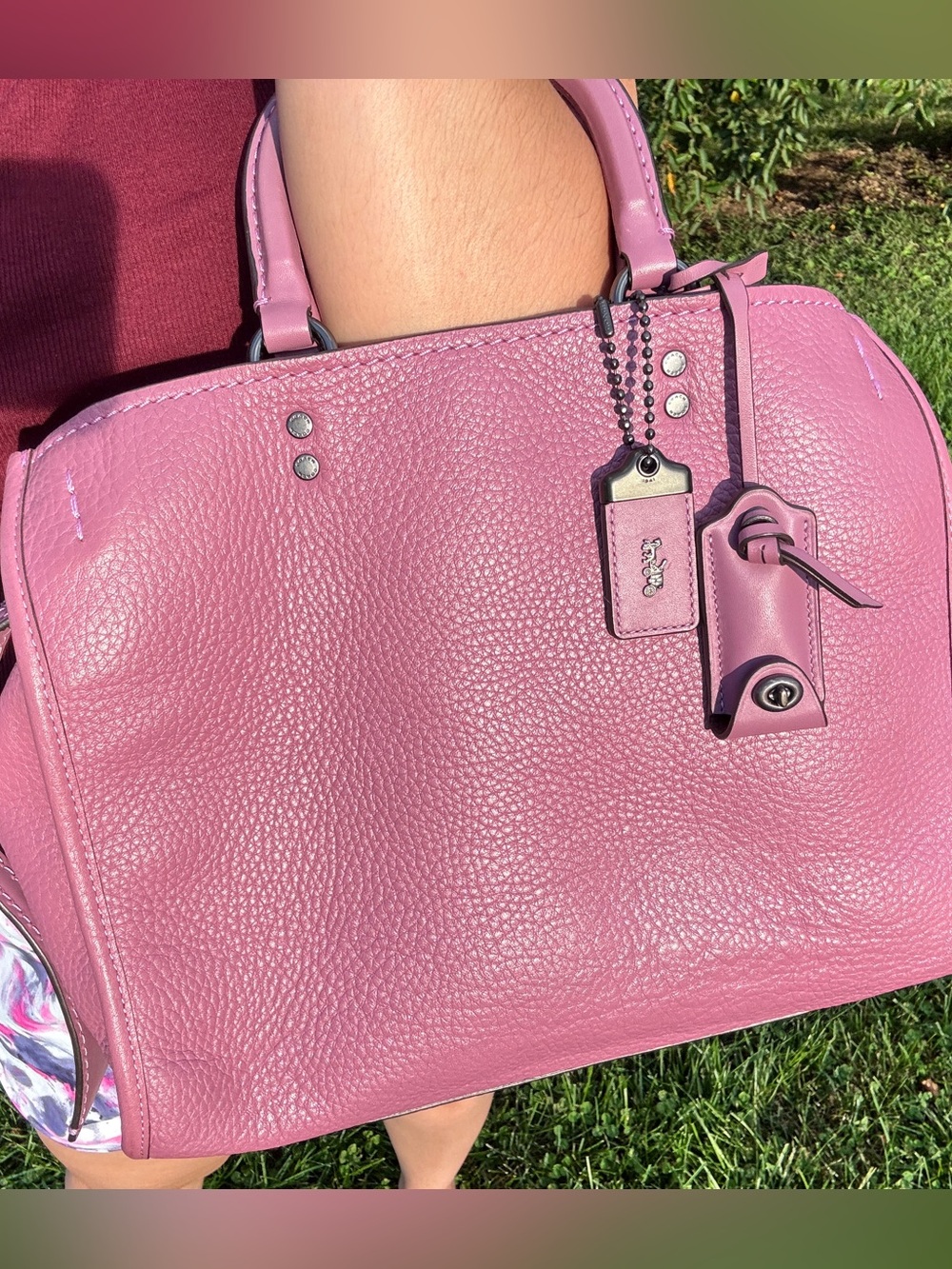 Coach 1941 Rogue 31 Primrose Pink Glovetanned Pebble Leather Bag 38124 - Picture 12 of 13